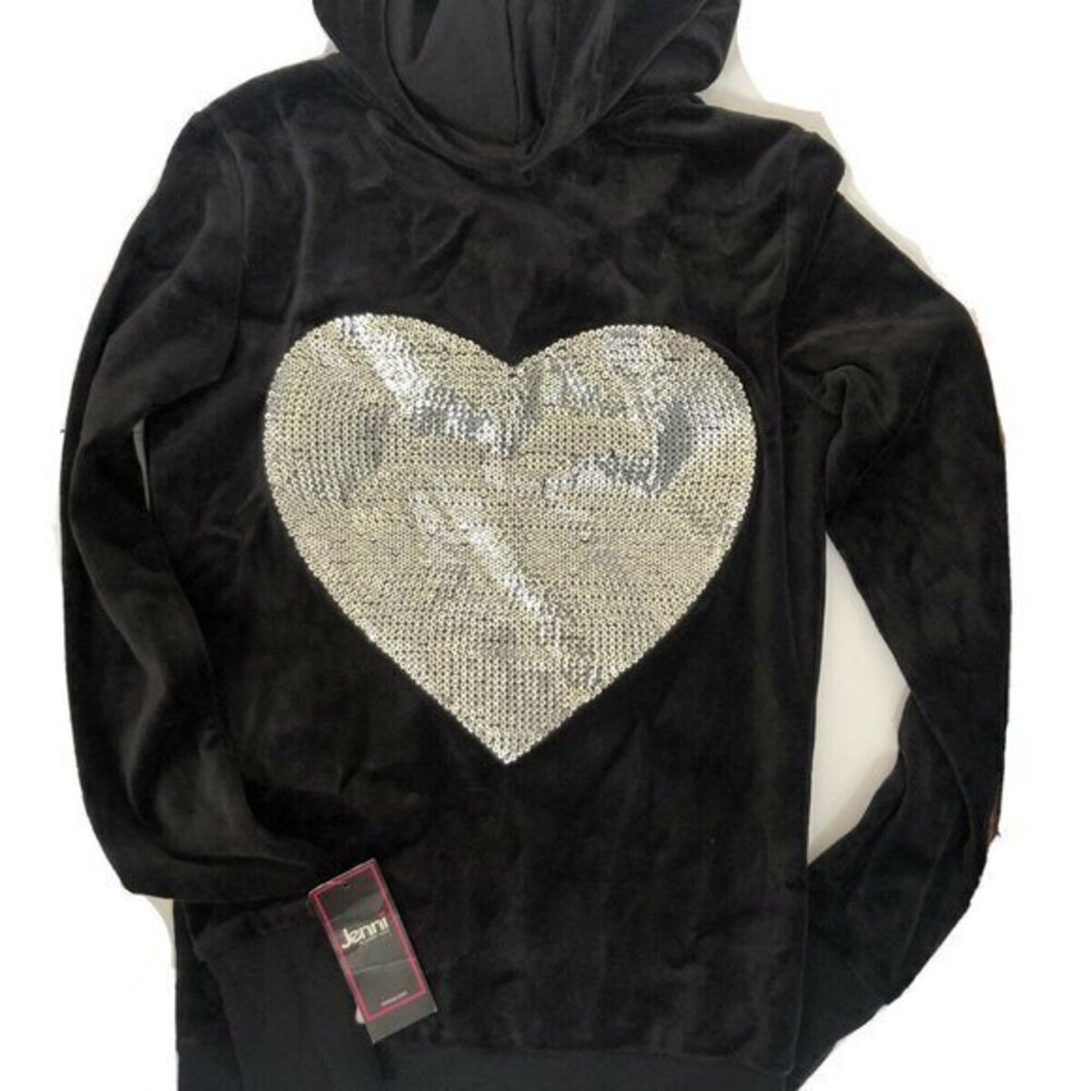 enni By Jennifer Moore Velour Hoodie jacket sweater XS